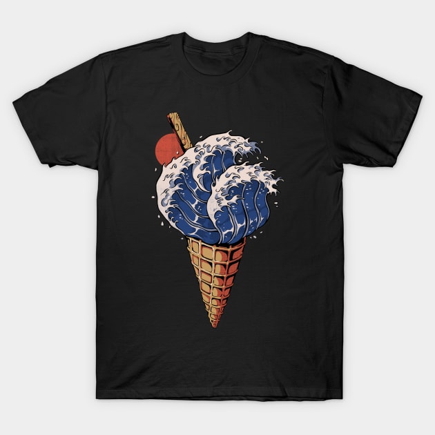 Kanagawa Ice Cream T-Shirt by Ilustrata